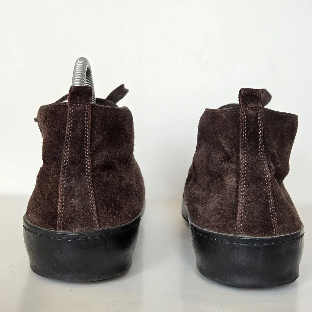 Prada Black Chukka Boots Suede Finish Size 9